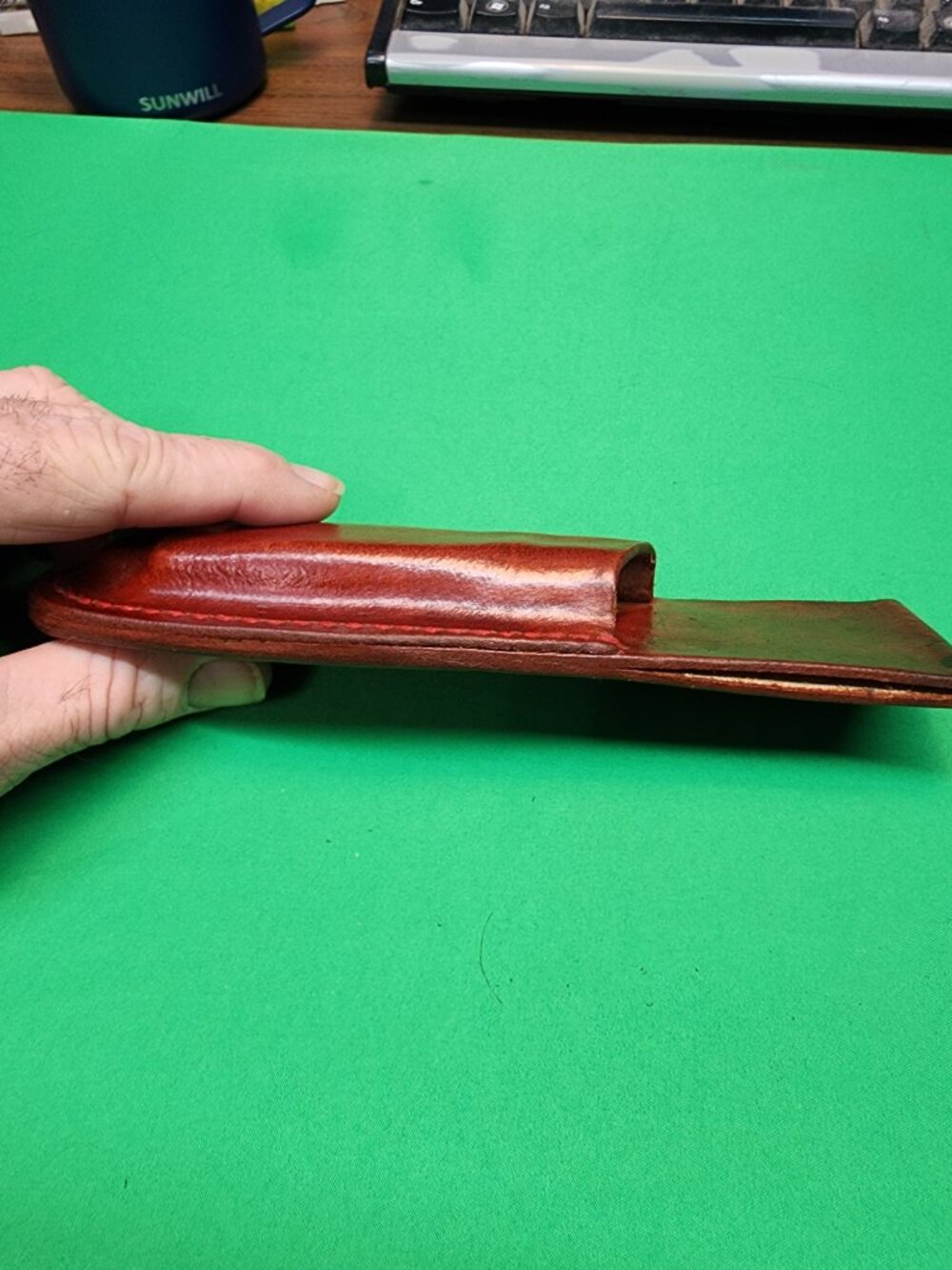 Handmade Leather Sheath with Mastercraft Crescent Wrench - Picture 5 of 10